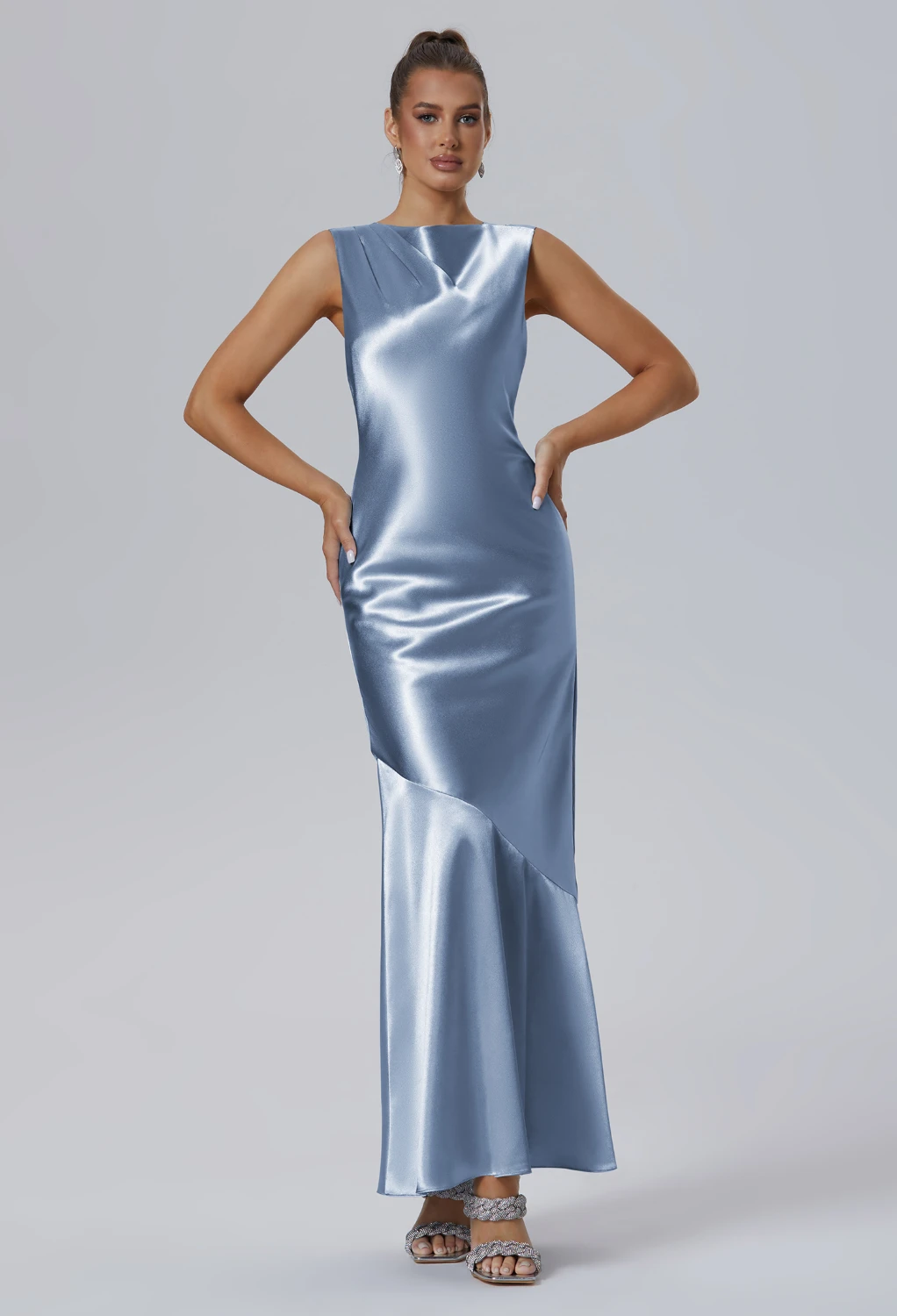 AW Celestia Dusty Blue  Wedding Guest Dresses